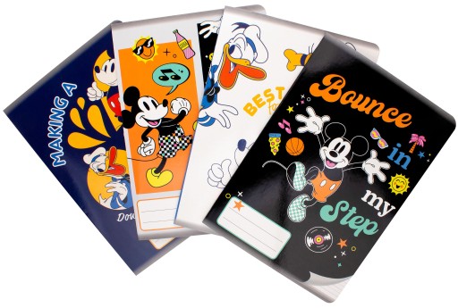 FAREBNÁ ŠKOLSKÁ KNIHA 3 RIADKOVÁ A5 16k MICKEY