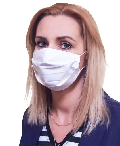 Dvojvrstvová bavlnená maska na opakované použitie