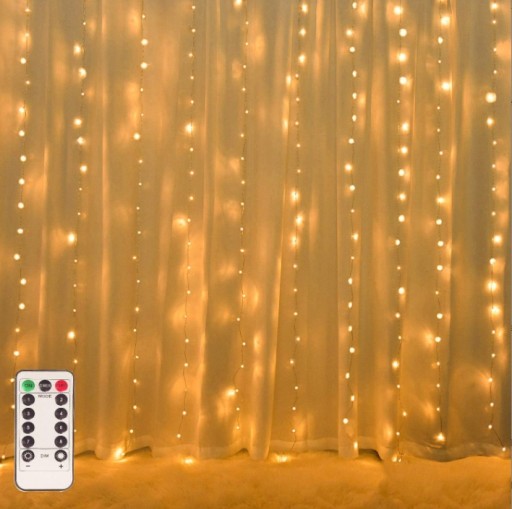 SVETELNÁ ZÁPONA 3x3m ICILS 300LED GARLANDOVÉ LAMPY