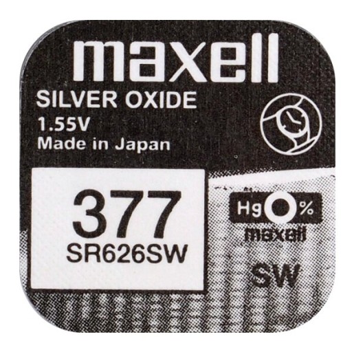 STRIEBORNÁ BATÉRIA MINI MAXELL 377 / SR626SW / SR66