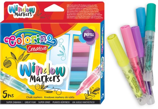 Popisovače na sklo 5 ks Colorino 39637PTR