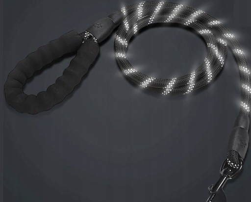 VODÍTKO PRE PSA REFLEXNÉ VÝCVIKOVÉ LANO S RÚČKOU HRUBÝ Zips TRESURA 3M