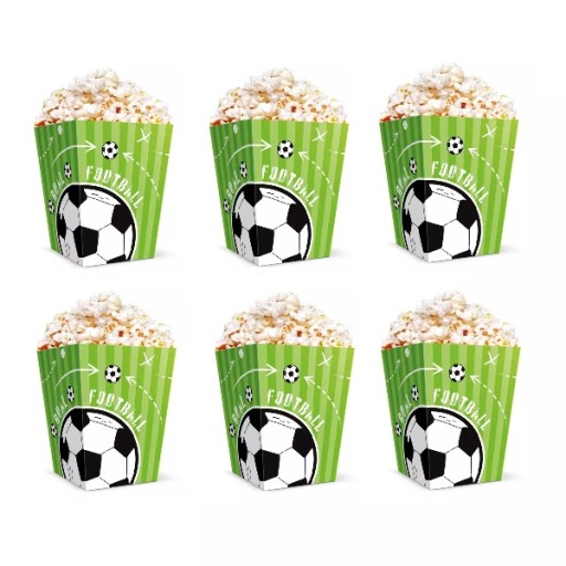 PUKOROVÉ KRABIČKY SLADKOSTI CUKROVKY COOKIES NARODENINOVÝ FUTBAL 6 kusov