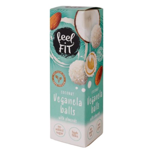 Veganella kokosové guľky s mandľou 27g