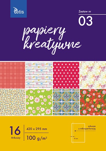 Kreatívny papier A3 16 listov Tetis KB031-03