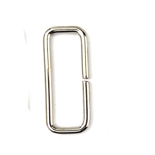 RÁM 30x10mm STRIEBORNÝ 1ks pre popruh na tašku 7760
