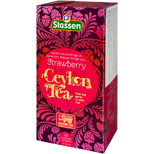 STASSEN Jahoda - Cejlónsky čierny čaj JAHODA - 25 VRECOV