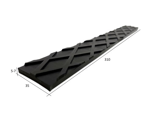 Gumový plochý samolepiaci nárazník 35x300