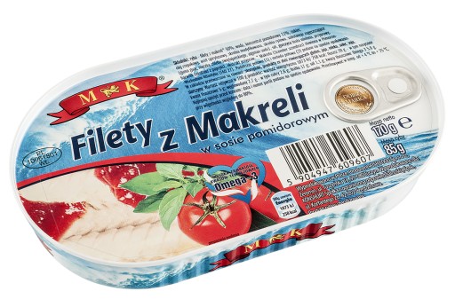 Filety z makrely v paradajkovej omáčke 170 g - MK