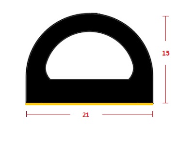 SAMOLEPIACE GUMOVÉ TESNENIE S LEPOM D 21x15mm