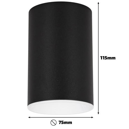Prisadené stropné svietidlo HALOGEN GU10 Čierna biela LED BODOVÁ LAMPA