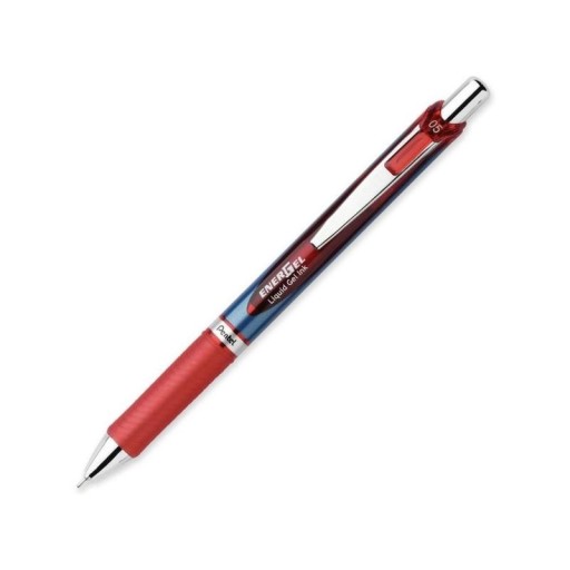 Guľôčkové pero Energel Pentel BLN-75 0,5 mm červené