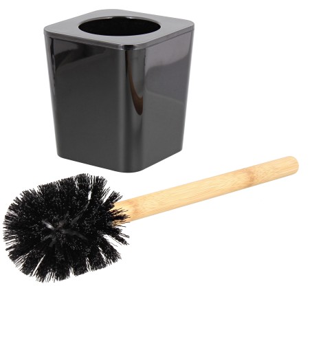 ZÁSOBNÍK ČIERNEHO BAMBUSOVÉHO MYDLA 17CM PLASTOVÝ ODOLNÝ KAPACITA 350 ML