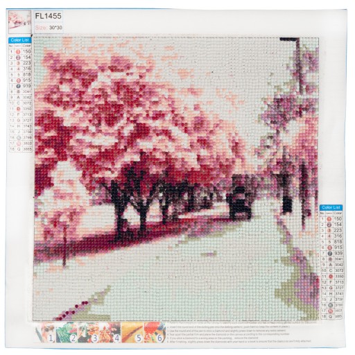 DIAMANTOVÁ VÝŠIVKA Diamantová maľba Diamantová mozaika TREES PARK 5D AVENUE