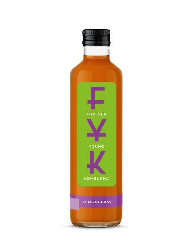 Kombucha citrónová tráva 0,25l Forever Young nápoj FYK