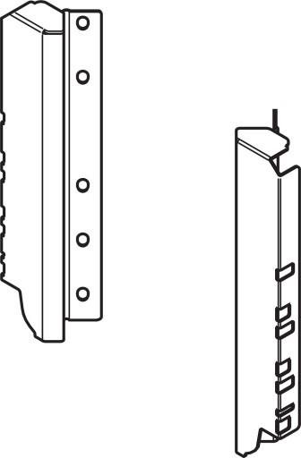 BLUM Z30D000SL45 rohová kľučka, výška D L+R, šedá