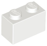LEGO 3004 Tehla Tehla Tehla 1x2 Biela Biela 20 dielikov