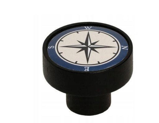 Čierna drevená nábytková kľučka GD08 +KOMPAS V60