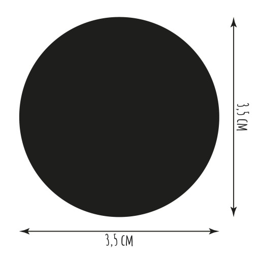 prázdne NÁLEPKY štítky na korenie 3,5cm 30ks + biely permanentný ZNAČOVAČ