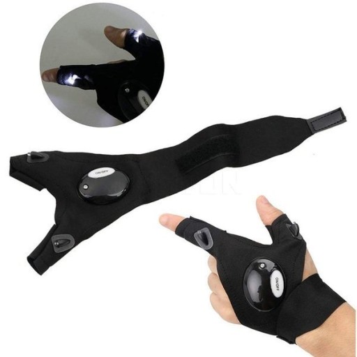 BATERKA LED TAKTICKÁ CYKLISTICKÁ LAMPA DIELENSKÉ RUKAVICE SILNÉ RUKAVICE