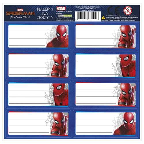 NÁLEPKY NÁLEPKY NA NOTEBOOKY 16KS SPIDERMAN DERFORM