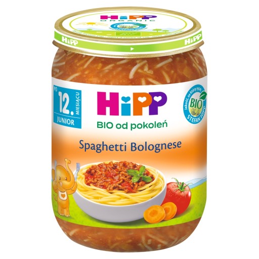 HiPP BIO Junior Špagety Bolognese, 250g