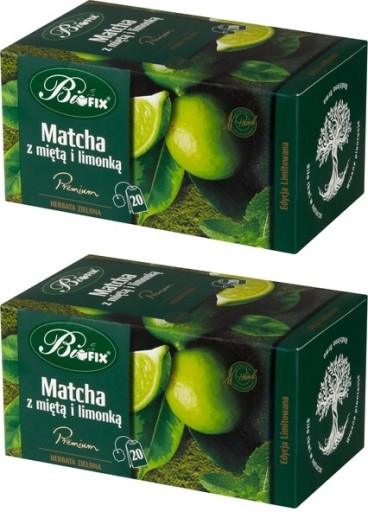 Čaj MATCHA s obálkami Mäta a Limetka 40 Bifix