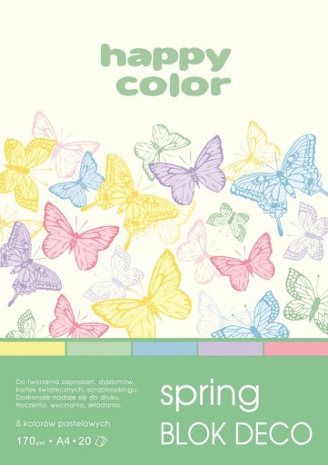 HAPPY COLOR BLOCK DECO A4 170g 20k JARNÁ PASTEL