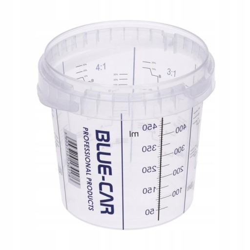 10x VEDROK NA MIEŠANIE FARBY 600ml S ODSTUPŇOVANÍM + VEKO