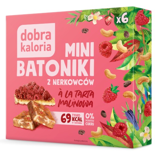 Dobra Caloria Mini TYČINKY MALINOVÝ TART 102 g