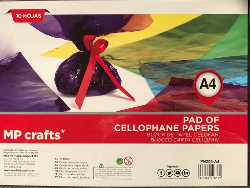 Darčekové balenie celofánu listy A4 1 sada - 10 ks