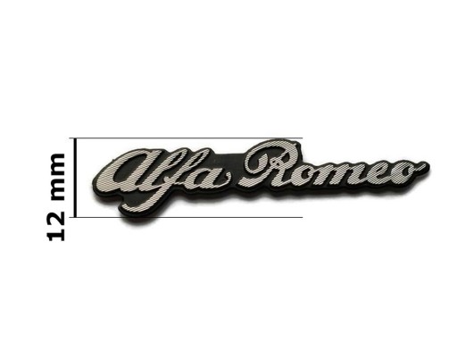 ZNAK, ODZNAK LOGA, nápis ALFA ROMEO, 50x12mm