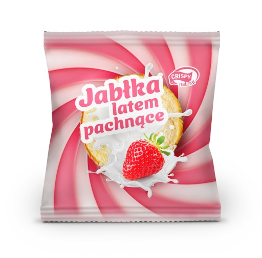 CRISPY NATURAL Sušené lupienky Letné jablká Voňavý jahodový krém 18g