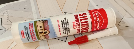 Univerzálny biely silikónový tmel, kvalitný, veľký skrutkovač, 310ml