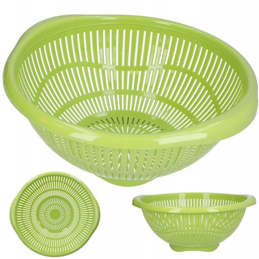 COLANDER Kuchynské sitko COLANDER do zeleného plastového drezu s rúčkami