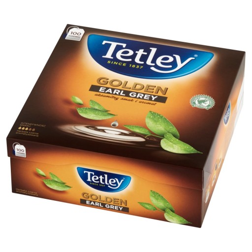TETLEY GOLDEN EARL GREY čierny čaj 100 tb x 1,8 g