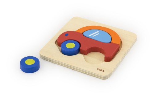 Viga Baby's First Drevené auto puzzle
