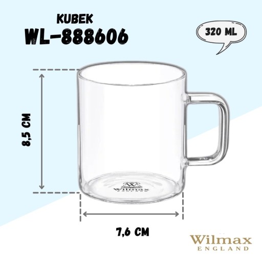 Žiaruvzdorný sklenený hrnček 320 ml Wilmax England