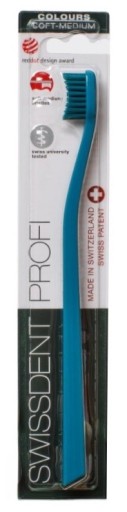 Zubná kefka Soft-Medium Blue SWISSDENT COLORS 1 ks ZADARMO