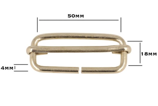 Kovový regulátor 50x18x4 mm kožená galantéria 5 ks