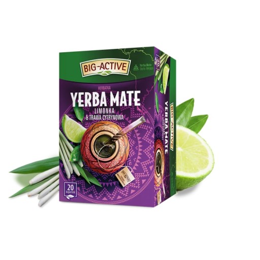 BIG ACTIVE Yerba Mate Lime Lemongrass
