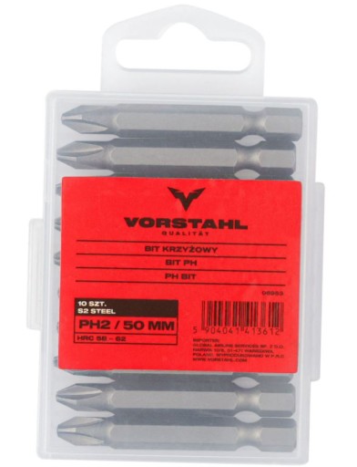 Krížový bit PH2x50mm S2 STEEL QUALITAT (balenie 10 ks) VORSTAHL