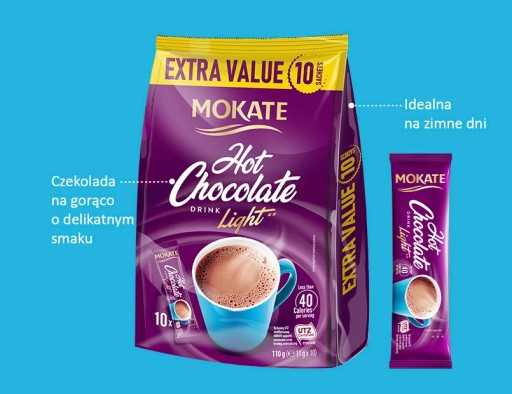 Z NEMECKA Mokate ľahká čokoláda na pitie 10 vrecúšok
