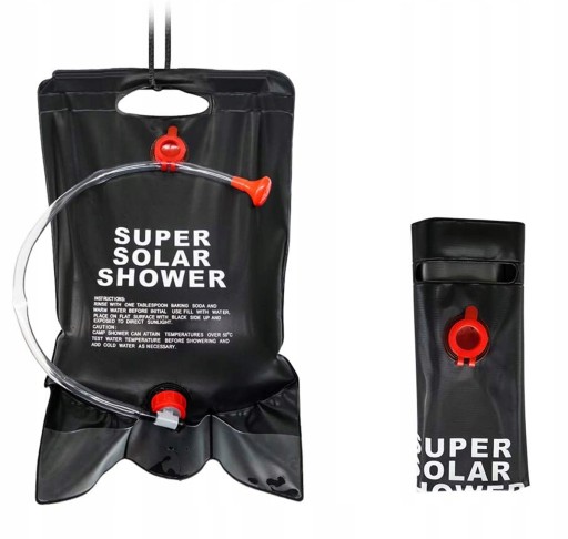 SOLÁRNA TURISTICKÁ SPRCHA PRE KEMPING PRENOSNÝ CAMPING SURVIVAL 20L AG242