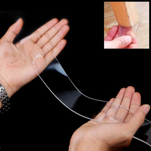 OBOJSTRANNÁ NANO PÁSKA 5m 2cm OPÄTOVNE POUŽITEĽNÁ VODEODOLNÁ SAMOLEPIACA
