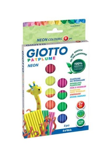Giotto PATPLUME plastelína, neón, 8 farieb