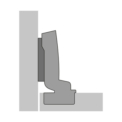 Zadlabací nábytkový pánt Hettich 118,3 x 67,5 mm = krížové vedenie