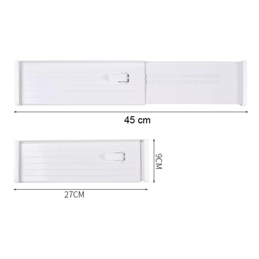 Organizér, nastaviteľná prepážka pre šatníkovú zásuvku 27 - 45 cm