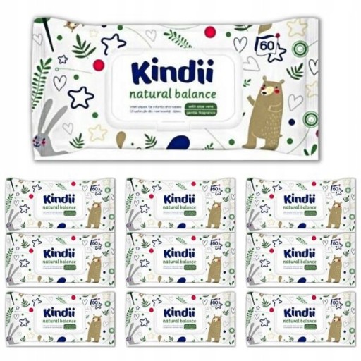 Harper Cleanic Kindii Wipes 60ks Natural Balance