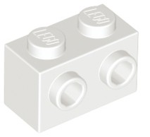 LEGO Brick 1x2 2 VANE biele 6058177 11211 -10 kusov